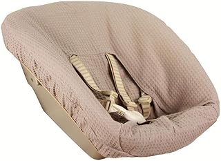 Ukje-Fodera per Seggiolone Pappa modello Stokke Tripp Trapp Newborn Set di 1 Fodera Schienale Tessuto Velluto Comodo e Facile da Pulire Imbottitura Cuscini in Cotone Oeko tex Sabbia