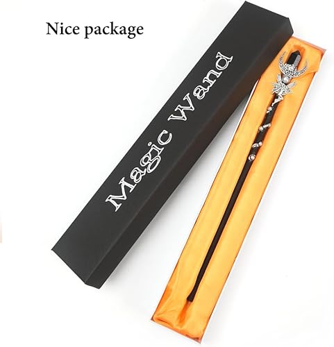 Miniatura 4 de Varita mágica de cristal, accesorios de fiesta de magos de piedras preciosas para cosplay, colección de hechicero, accesorios de brujería con caja