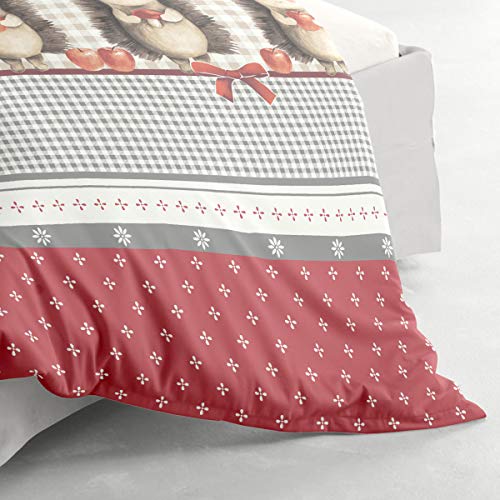 Traumschlaf Biber Bettwäsche Weihnachtsigel 1 Bettbezug 155 x 220 cm + 1 Kissenbezug 80 x 80 cm - Image 4
