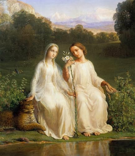 Tableau impressions d'art mural poème de l'âme Virginitas Janmot poster déco chambre 60x90