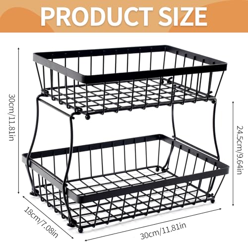 Cesta de frutas para encimera de cocina ideal para desayunos organizados 3