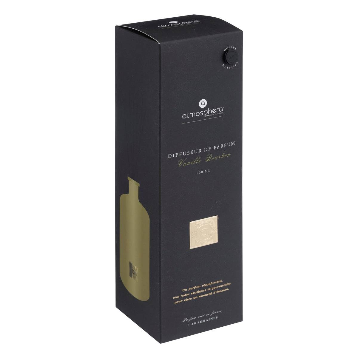 ATMOSPHERA ATM-181742C Atmosphera-dyfuzor zapachowy waniliowy Bourbon 500 ml z 6 patyczkami, cm