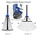 Adjustable Metal Leaf Rake Long Handle, Garden Rakes for Lawns Heavy Duty Leaves with Expandable Head 8-17