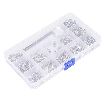 Punk Cone Spikes, Rivets Punk, 110 Pairs Zinc Alloy Strong and Durable for Leather Bracelets Dog Collars, Bags, Clothes