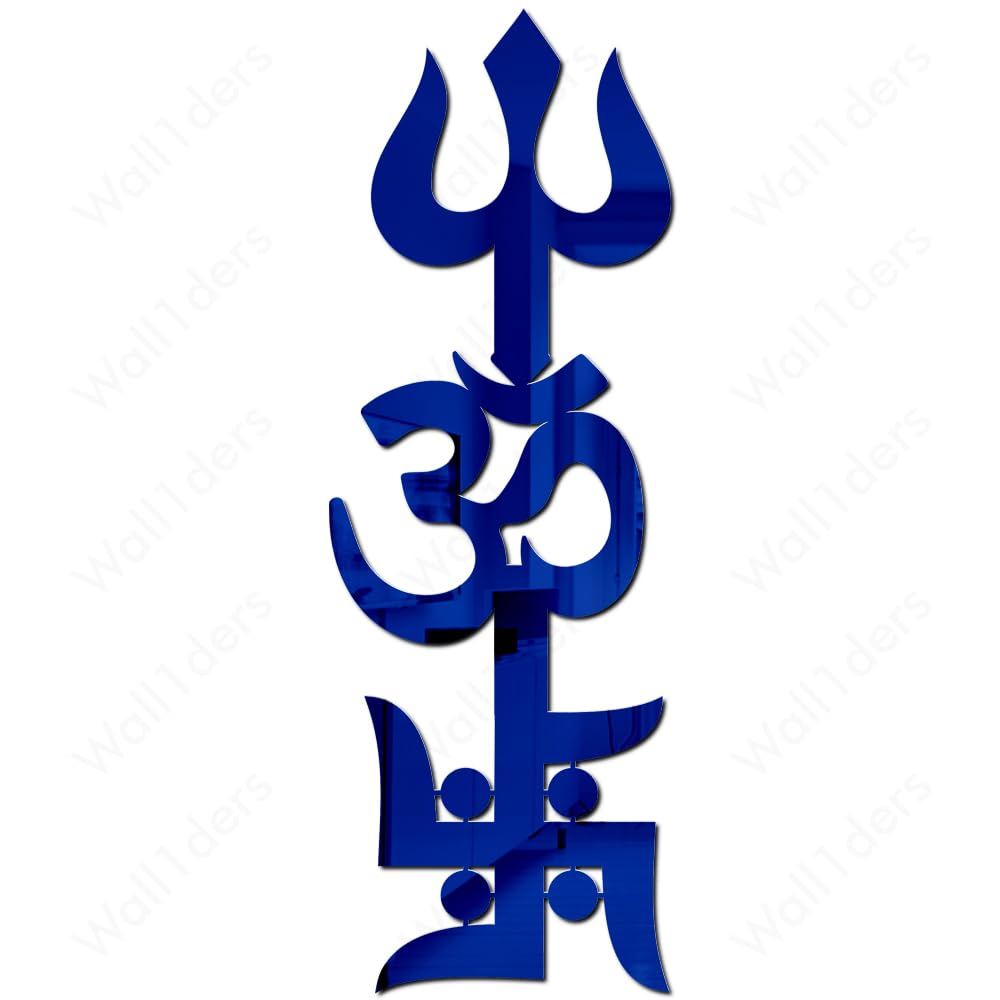 Wall1ders Trishakti (48 cm x 16 cm), Mirror Stickers for Wall, Acrylic Mirror Wall Decor Sticker, Wall Mirror Stickers, Acrylic Stickers, Wall Stickers for Hall Room, Bed Room, Kitchen. (Blue) (B0CFFNBGRC) Amazon Price History, Amazon Price Tracker