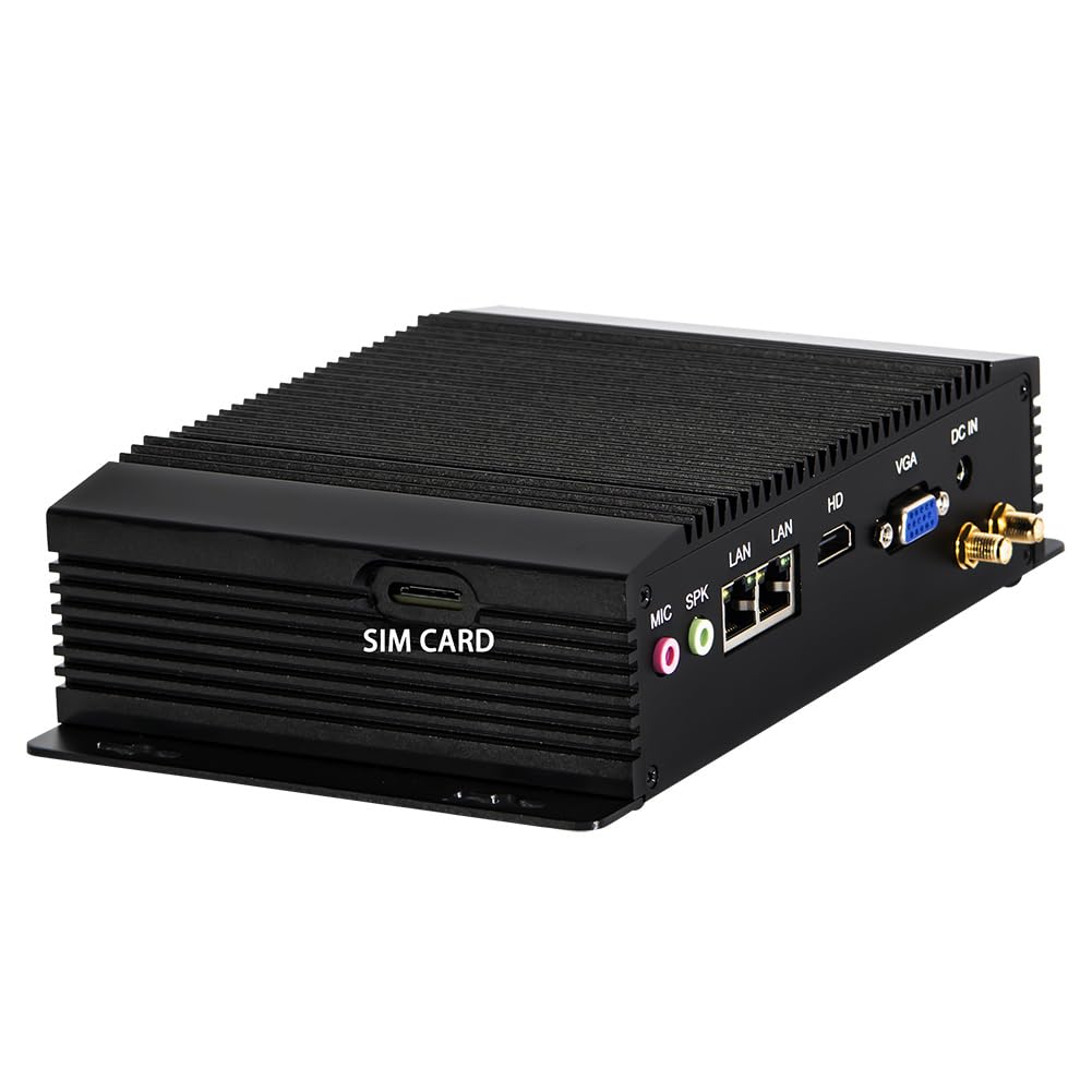 Industrial Computer, Fanless Mini PC, Embedded IPC, N2920 N2930 N2940, Windows 11 / Linux Ubuntu, BM18, Watchdog, GPIO, WOL, SIM Slot, 2 x LAN, 2 x RS232 422 485, 4G RAM, 64G SSD