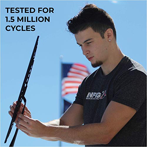 Autotex - M6Pro Premium+ Automotive Wiper Blades - Universal Replacement Windshield-Wipers - Heavy Duty - All-Weather - 2 Pack (24"/18") #TOP3