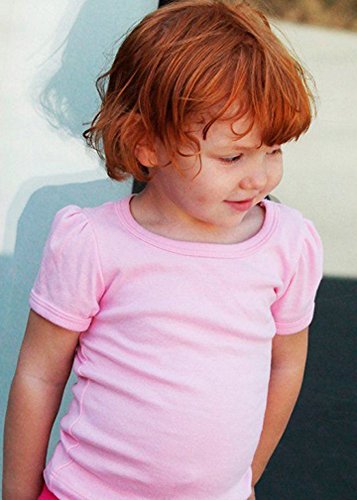 Made in USA Little Girls Baby Rib Cotton Short Sleeve Puff Fashion Shirt Tee Tshirt Blouse2