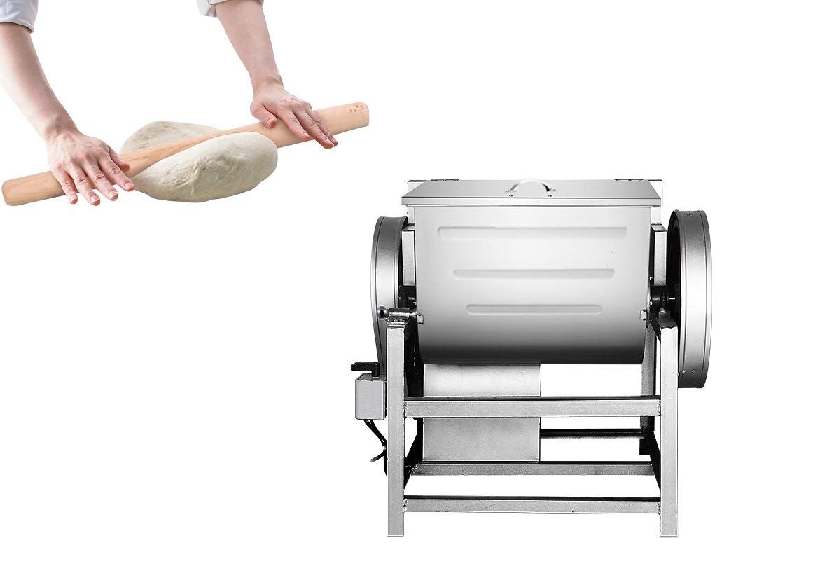 txmachine® 15KG Commercial Mixers Automatic Food Mixer electric dough mixer stainless steel dough stirring machine stand Mixer (110V/60HZ,with flat blade)