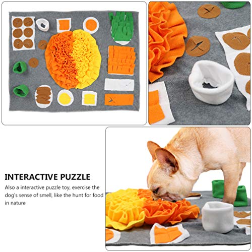 Balacoo Pet Snuffle Mat divertido de flanela para alimentação lenta Quebra-cabeças Alimentador Nariz