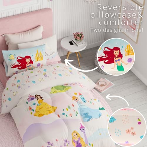 Image of Disney Princess Kids Bedding Super Soft & Cozy Comforter and Sheet Set, Twin, (Officially Licensed Product) By Franco