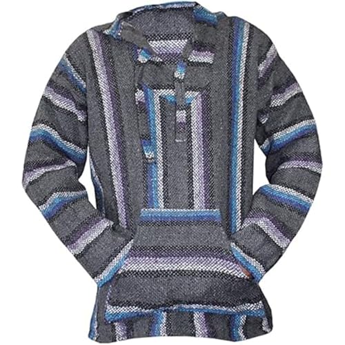 Sudadera con capucha para hombre, poncho de surf, sudadera, suéter para hombre, elegante, plata, M