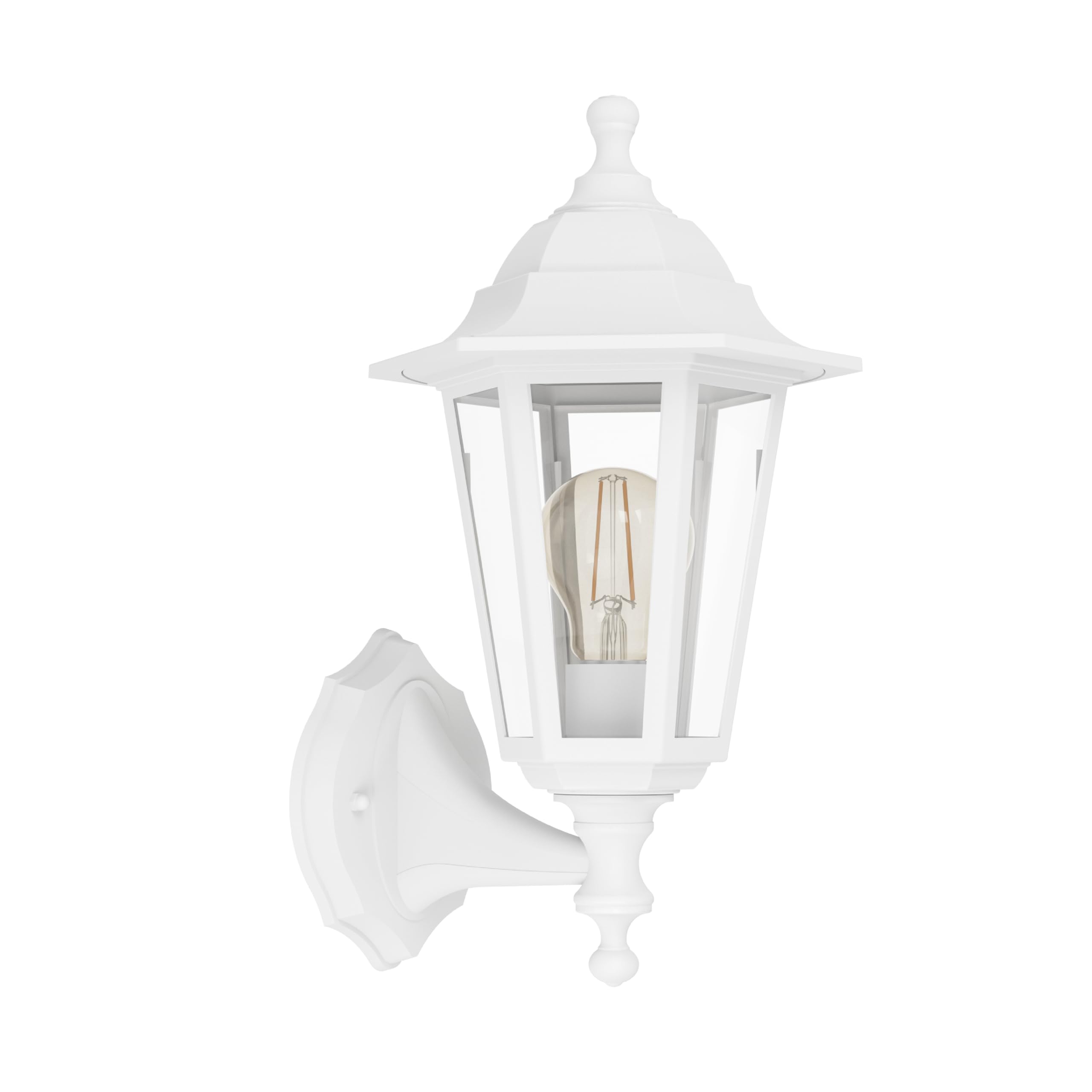 Eglo Unisex White Olgiata-E Plastic Classic Outdoor Wall Light, In