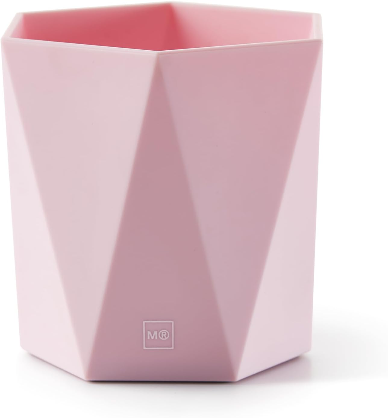 Miquelrius – Pot à crayons de bureau, organiseur avec finition douce au toucher, structure solide, parfait pour le bureau, la maison ou l&rsquo;école, rangement pour fournitures, rose