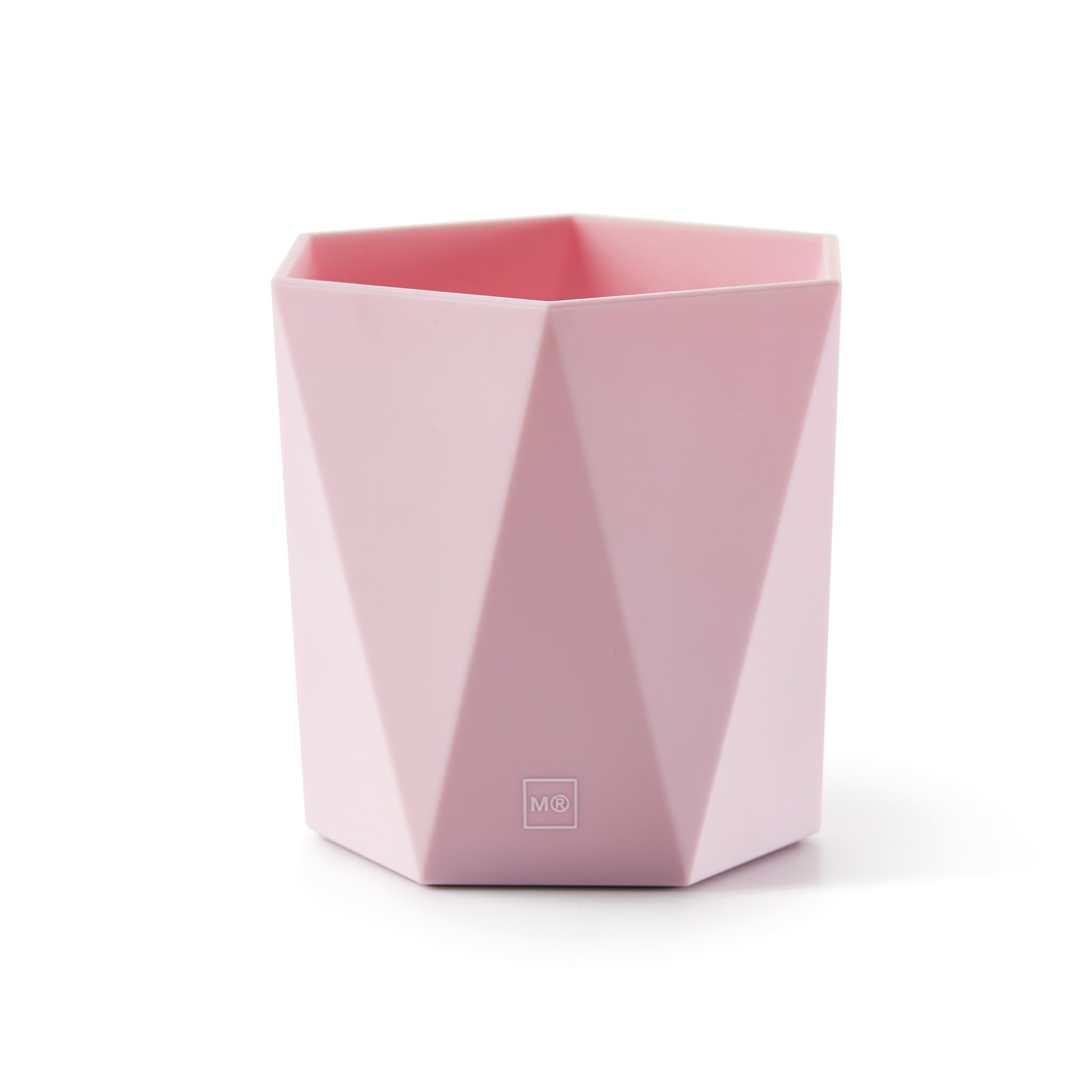 Miquelrius - Cubilete , Portalápices de Escritorio , Organizador de Tacto Suave , Estructura Resistente , Color Rosa