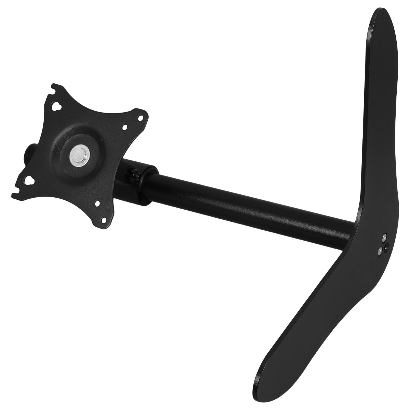 OUNONA Supporto a 27 e Tavolo da Altezza Monitor per Regolabile Rotazione 360° Inclinazione ±45° 14 Pollici in Acciaio Nero per Schermi per Ufficio