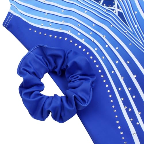 Image of MODAFANS Leotards for Girls Gymnastics with Shorts Dance unitards Tumbling Biketards with Hair Scrunchie for3-13T