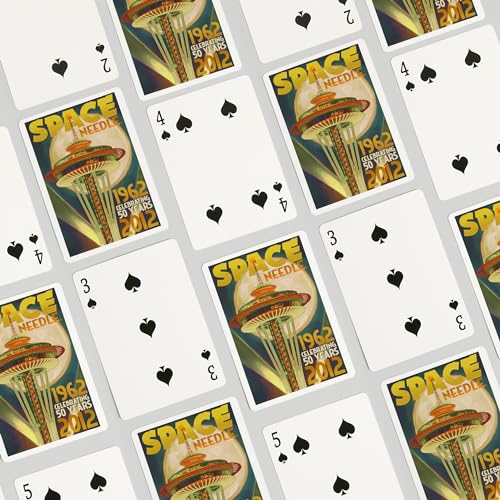 Baraja de poker 52 cartas Seattle Space Needle miniatura 4