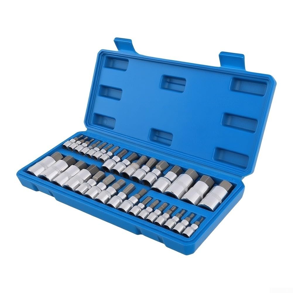 32-TLG Innensechskantschlüssel Set für CRV Stahl Lang 32-TLG(32-Piece Metric Inch)