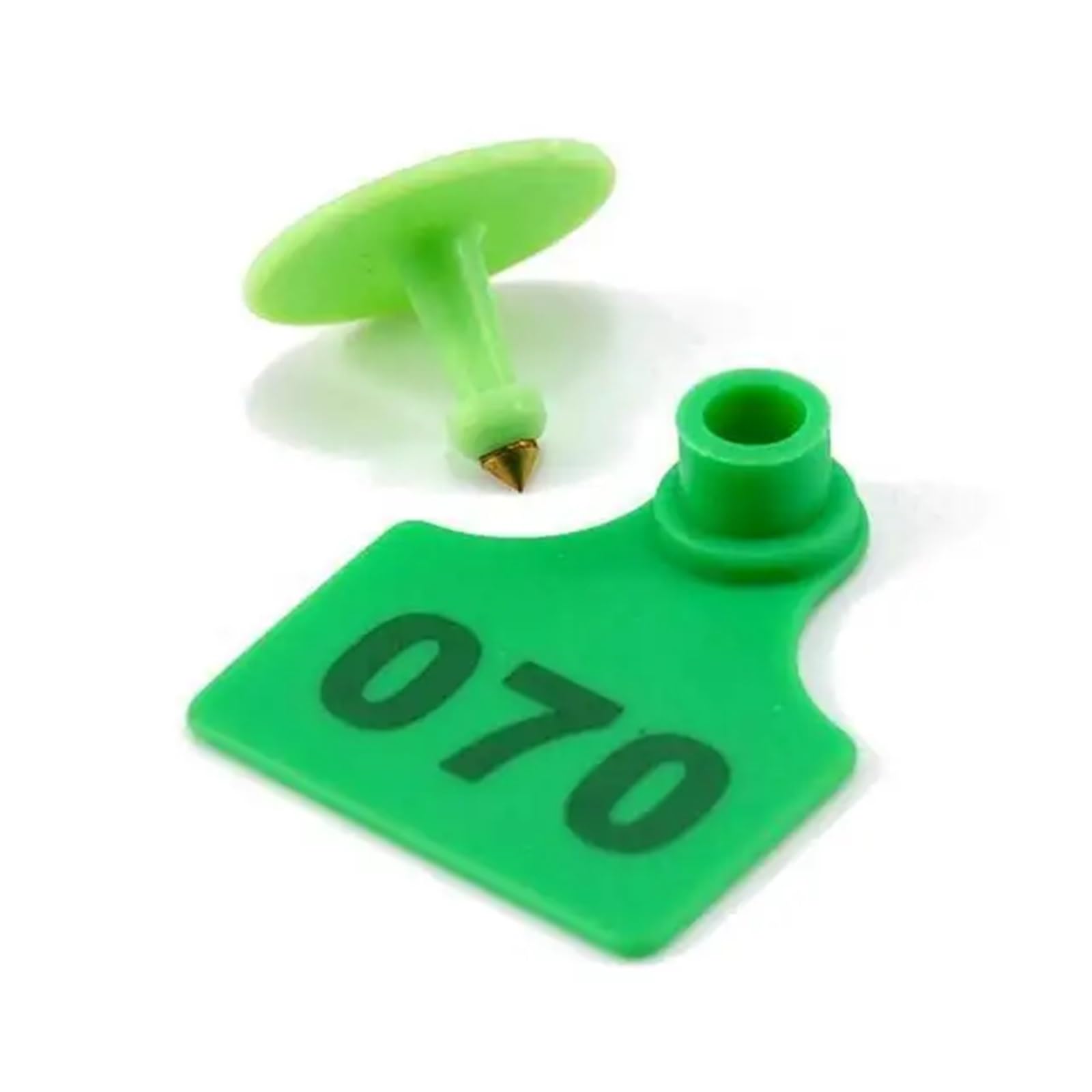 Marcatori auricolari per bestiame, 500 etichette for orecchie in plastica TPU for maiali, mucche e bestiame multicolore(Green)
