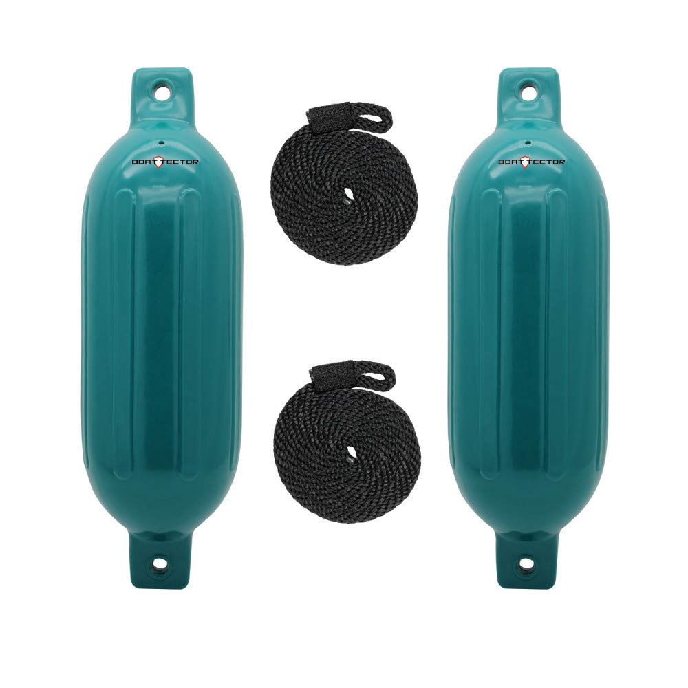 Extreme Max 3006.7578 BoatTector Inflatable Fender Value 2-Pack - 4.5" x 16", Teal