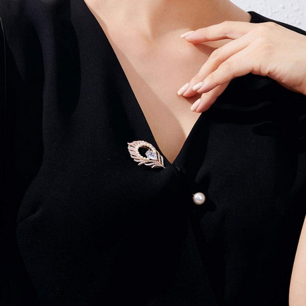 Spilla da Donna Spille Spilla Piuma Spilla Femminile Cardigan Pin-up Giacca Giacca Atmosferica Semplice Selvaggia Accessori Decorativi di Alta qualità Spilla