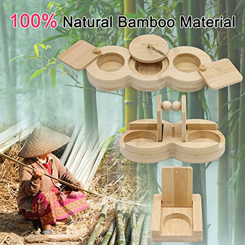 ZALALOVA 3 Pcs Guinea Pig Toys Hamster Enrichment Foraging Toys, Bamboo Interactive Hide Treats for Small Animals Pet Foraging Game Educational Toys for Rabbit Chinchilla Bunny - Image 5