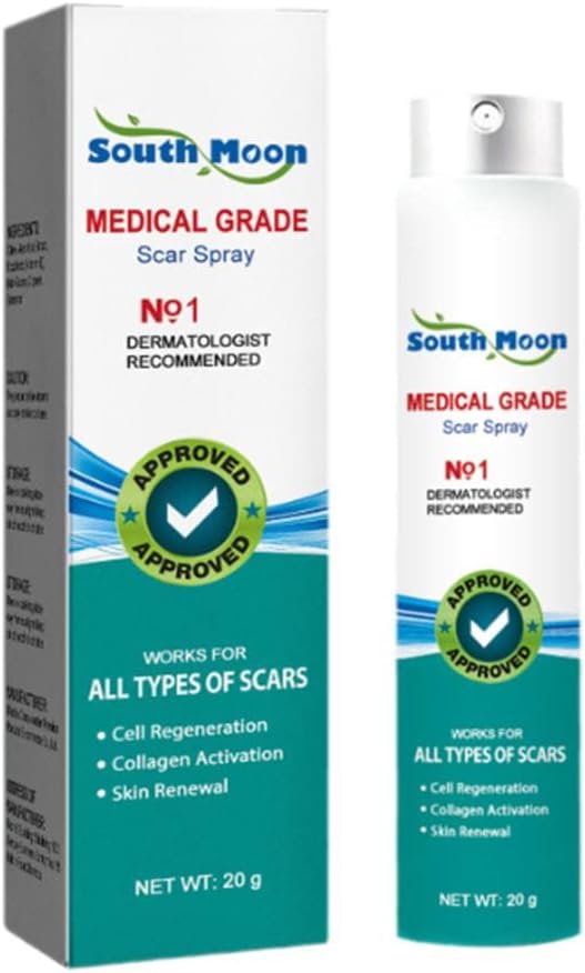 BVSPA 2pcs South Moon Scar Removal Spray Fade Scar Cream Gel Skin Scar Repair Cream Stretch Treat Postpartum Scar Surgery Mark Removal