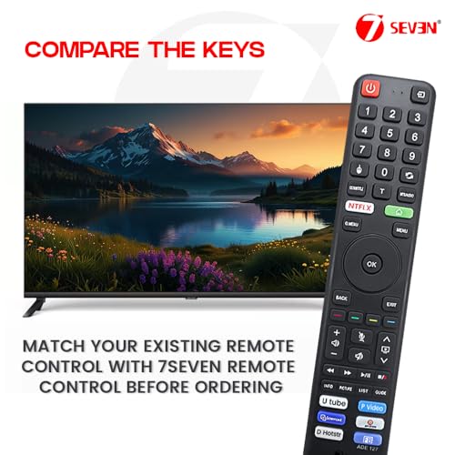 Image of 7SEVEN Compatible Thomson Tv Remote Original Suitable for Smart Android LED FHD UHD 4K Television and Make Sure Existing Controller Replicate as Similar to Perform Like Original Remote Control