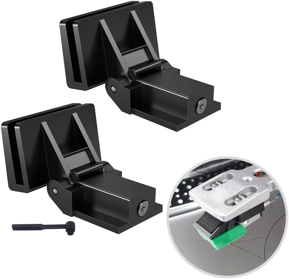 Sturdy Dust Cover Hinge Set for TN Series Turntables Compatible with TN200 TN300 TN350 TN400 TN420 TN550 TN570 AT-LPW40WN RT81 RT82, Black Plastic Replacement Parts