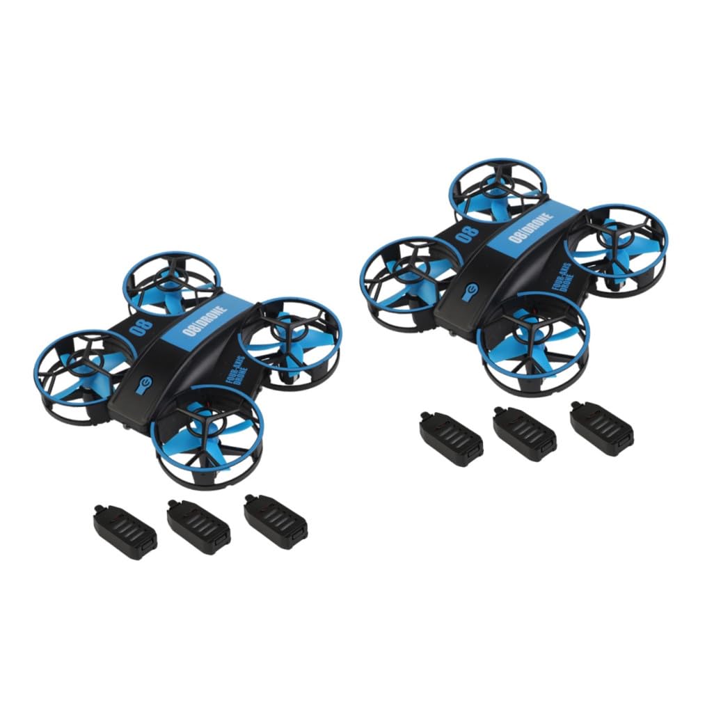 ibasenice 2pezzi Drone Quadcopter Led Per Adulti Mini Elicottero Telecomandato Con Design Resistente Agli Urti e Luce Colorata Notturno Divertente Include Batterie Per Maggiore