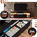WLIVE 63 inch TV Stand for 50 55 60 65 70 75 Inch TVs, Modern Entertainment Center with LED Lights & 2 Large Storage Drawers, TV Console Gaming Media Television Stands for Living Room, Bedroom(Black)