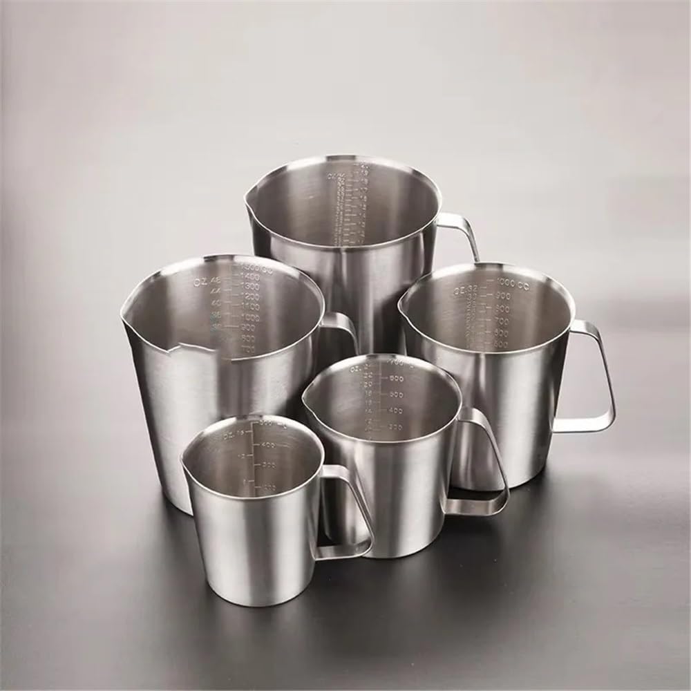 Équipements et fournitures de laboratoire 1 Pièce De 500 Ml, 700, 1000, 1500, 2000, Gobelet Doseur Laboratoire En Acier Inoxydable, Outils Métalliques Gradués