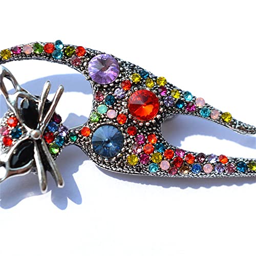 Broche en alliage strass multicolore, cadeau idéal pour elle - 2