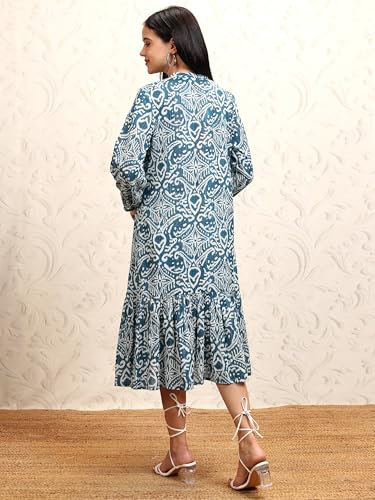 Image of Vishudh Women's Dress & Dupatta Set | Ready-to-Wear Indian Outfit for Women | Coordinate Fashion for Indian Celebrations
