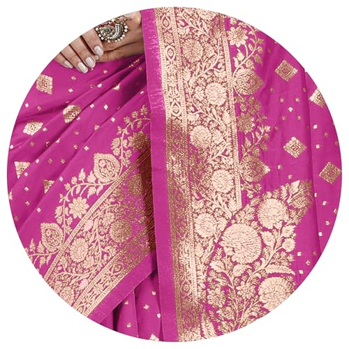 Image of MIRCHI FASHION Women Saree | Banarasi Silk Woven Design Daily Regular Use Sari with Blouse