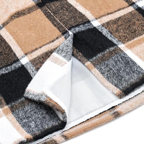 Midi Plaid Skirts for Women 2025 Fall Winter Knee Length Pencil Wool Skirt with Slit3