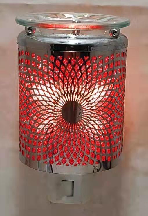 Miniatura 1 de Lampara Aromatica Decorativa, Disenada en Acero inoxidable, lampara de fragancia enchufable, Lampara de Noche decorativa para dormitorio, baño,