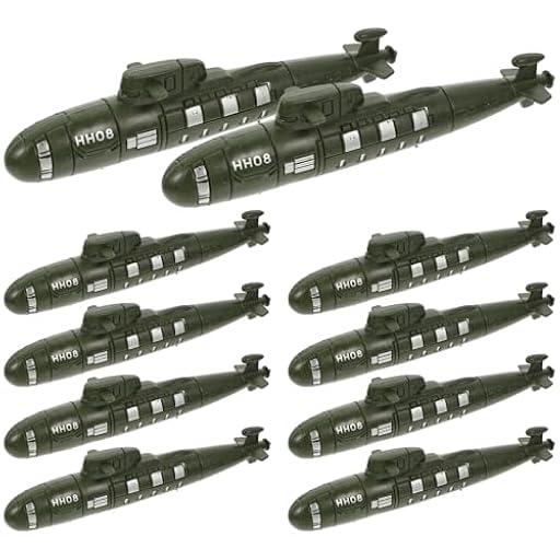 TOYANDONA Modelos de Submarinos de Escritorio 10 Piezas, Accesorios de Maquetas Militares en Plástico, Decoración para Juegos de Mesa y Escenario Naval, Juguetes Coleccionables Militares | Ya disponible en tu tienda friki favorita! En mundofriki.es!