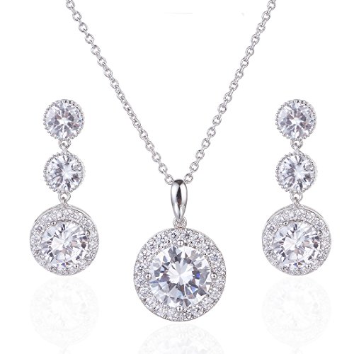 Wordless love gorgeous round halo cz wedding jewelry se…