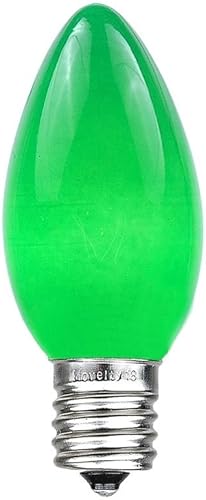 Miniatura 8 de Novelty Lights Paquete de 25 bombillas de repuesto de cerámica C9 para exteriores, multicolor, base intermedia E17C9, 7 W