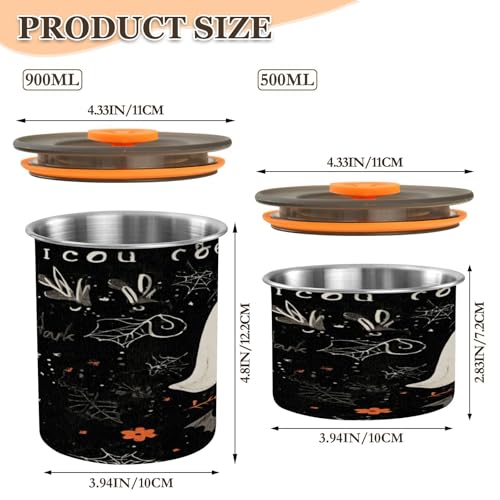 Contenedor para café de acero inoxidable 900 ml diseño Halloween miniatura 2