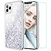 Maxdara Glitter Liquid Case for iPhone 11 Pro Case for Women Girls (Screen Protector) Bling Shiny Sparkle Luxury Pretty Soft TPU Phone Case for iPhone 11 Pro 5.8 inches (Silver)