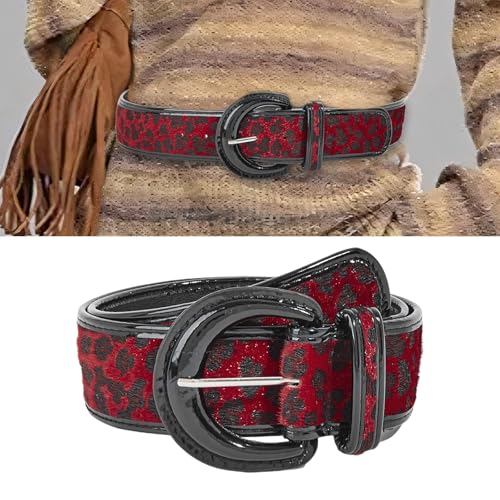 Unique Waist Belt Leopards Print Chain For Cowgirl Stylish Classical Buckle Retro Hot Buckle Waist Chain Belt2