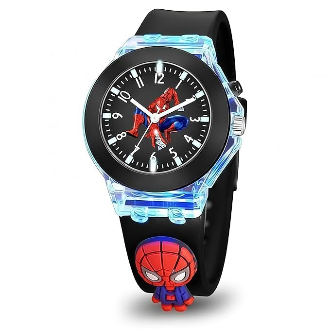 SELLORIA Analog Watch for Kids | 3D Cartoon | 7 Multicolor LED Luminous Lights with Silicone Strap | Unisex Best Birthday Gift | Analogue Wrist Watches for Boys & Girls | Age 3-10yr SELLORIA Analog Watch for Kids | 3D Cartoon | 7 Multicolor LED Luminous Lights with Silicone Strap | Unisex Best Birthday Gift | Analogue Wrist Watches for Boys & Girls | Age 3-10yr