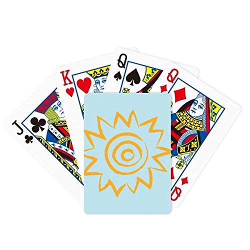 Amarillo sol sol pintura a mano póquer jugando magia tarjeta diversión juego de mesa