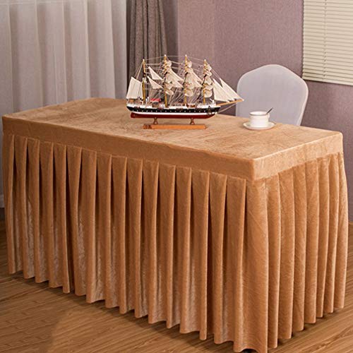 Nappe rectangulaire velours pour cacher les pieds de table buffet