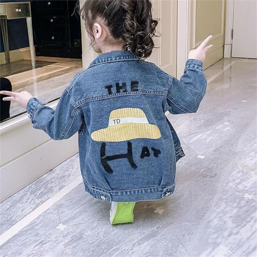 Girls Jeans Jacket Motorcycle Long Sleeve Button Down Fall Kids Denim Coat with Pocket Y2K Retro Streetwear Clothes2