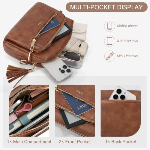 Image of Vegan Leather Crossbody Bags for Women Anti theft Purses and Handbag