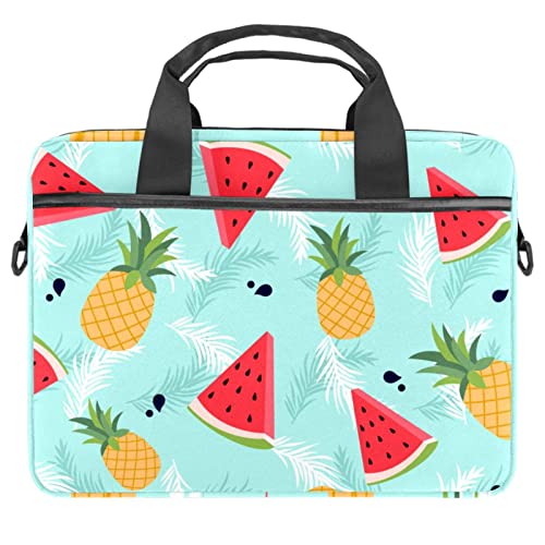 Sacoche bandoulière pour ordinateur portable 13-14.5" Pastèque Ananas Bleu